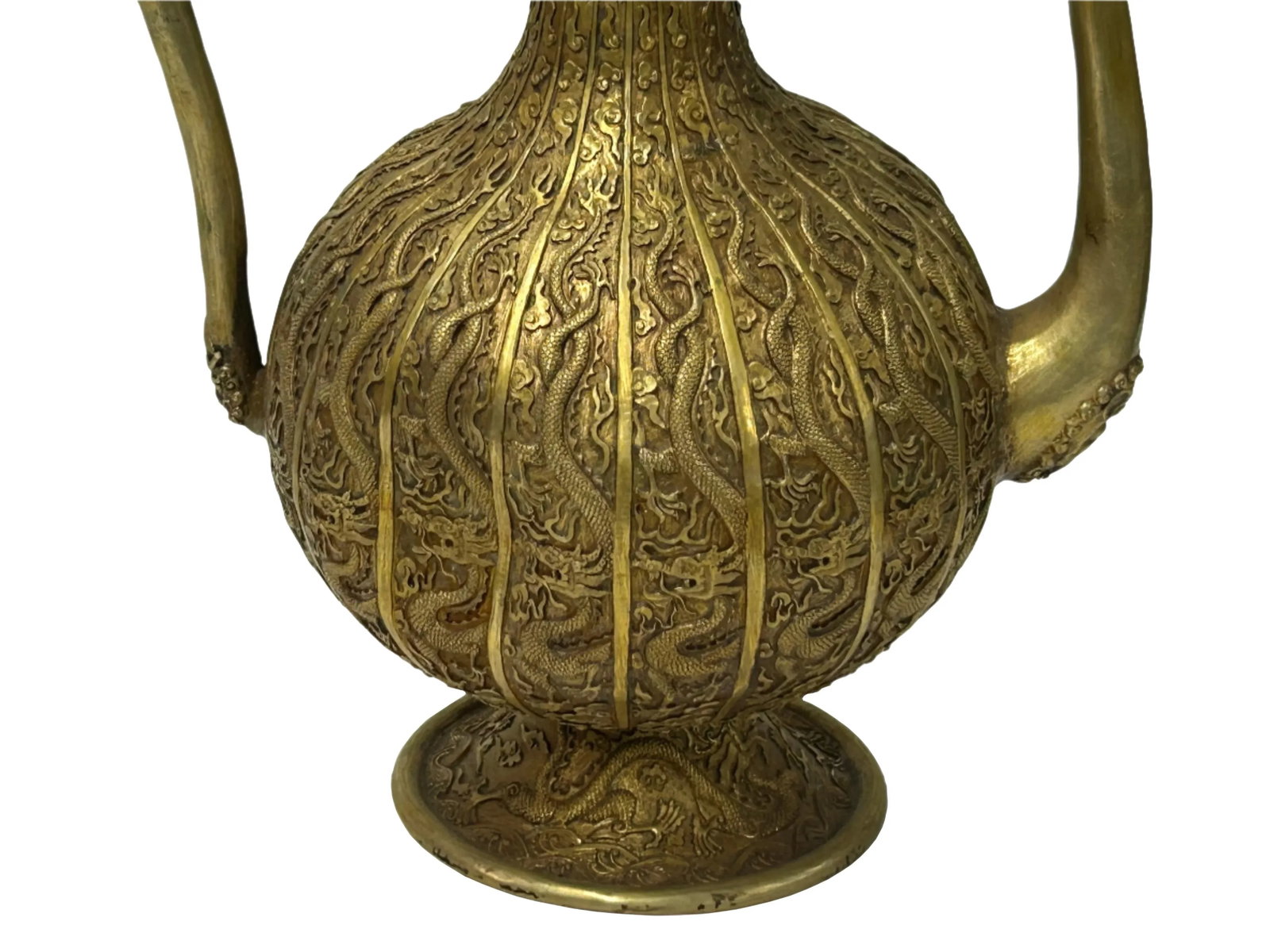 Handmade Artistic Brass Metal Color Wine Jar Shape Display Figure - 14