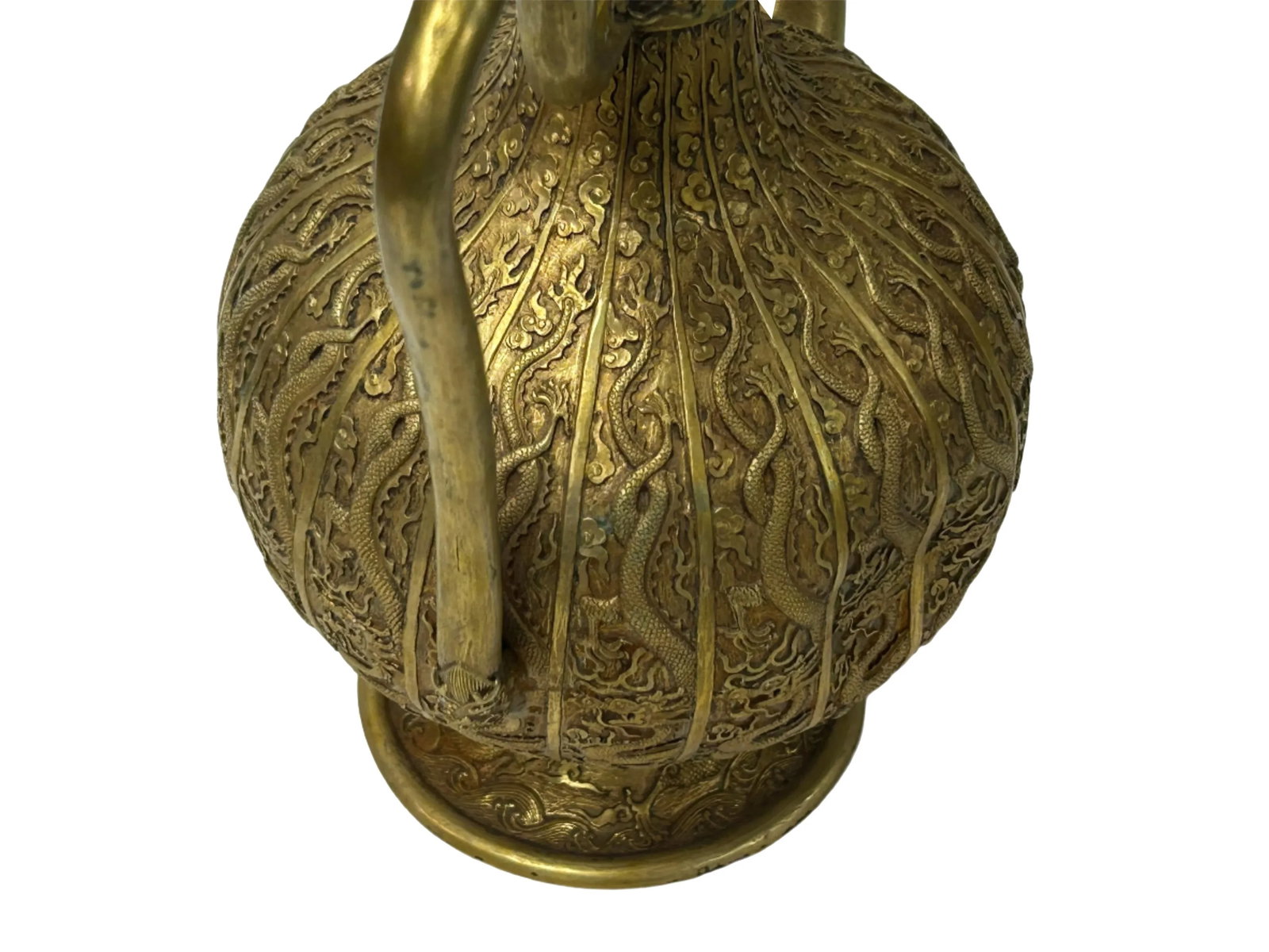Handmade Artistic Brass Metal Color Wine Jar Shape Display Figure - 16