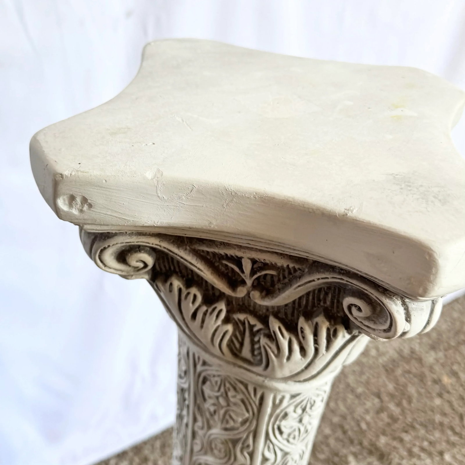 Vintage Casted Plaster "9 Muses" Pedestal - 9