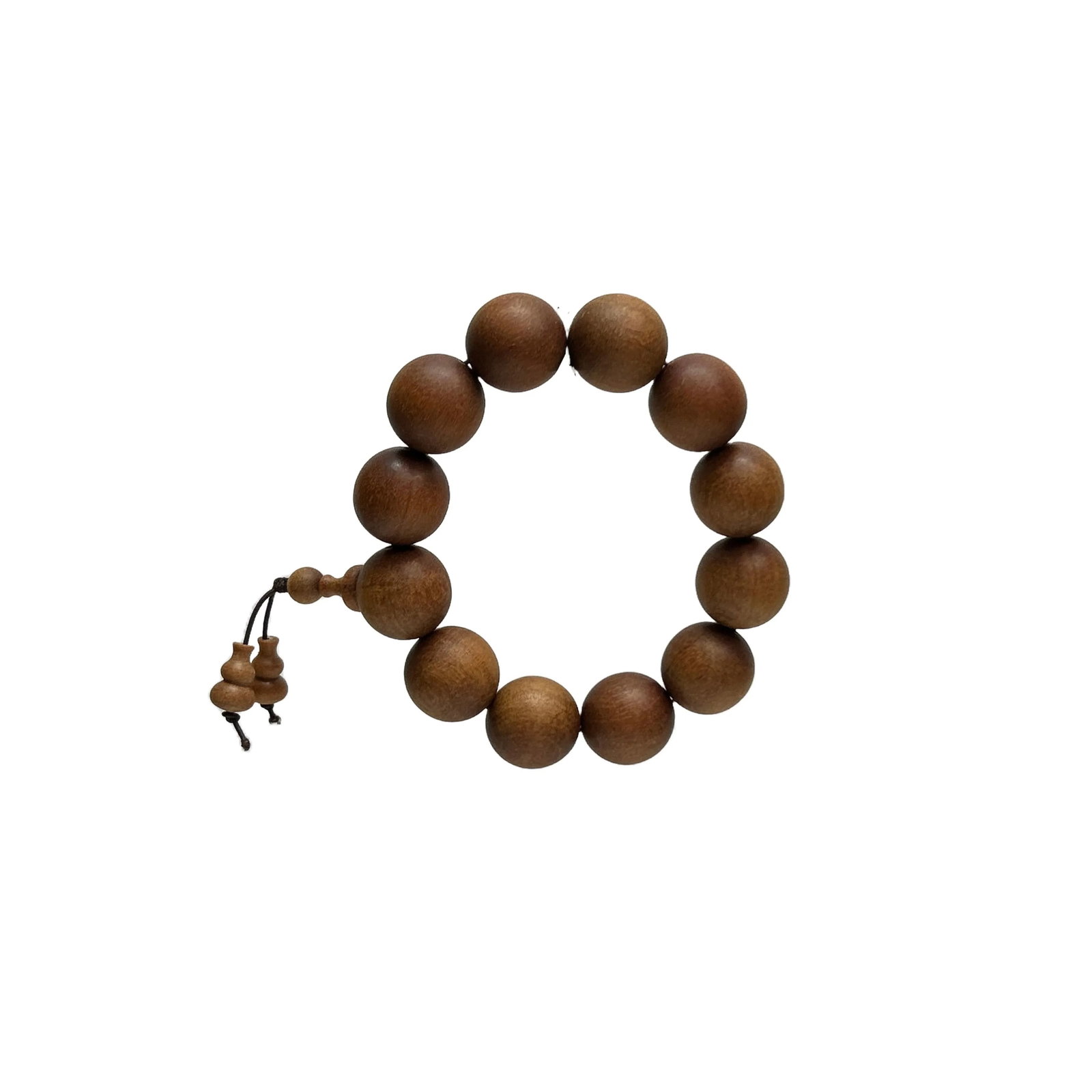 Chinese Brown Sandalwood Beads Hand Rosary Praying Bracelet - 3
