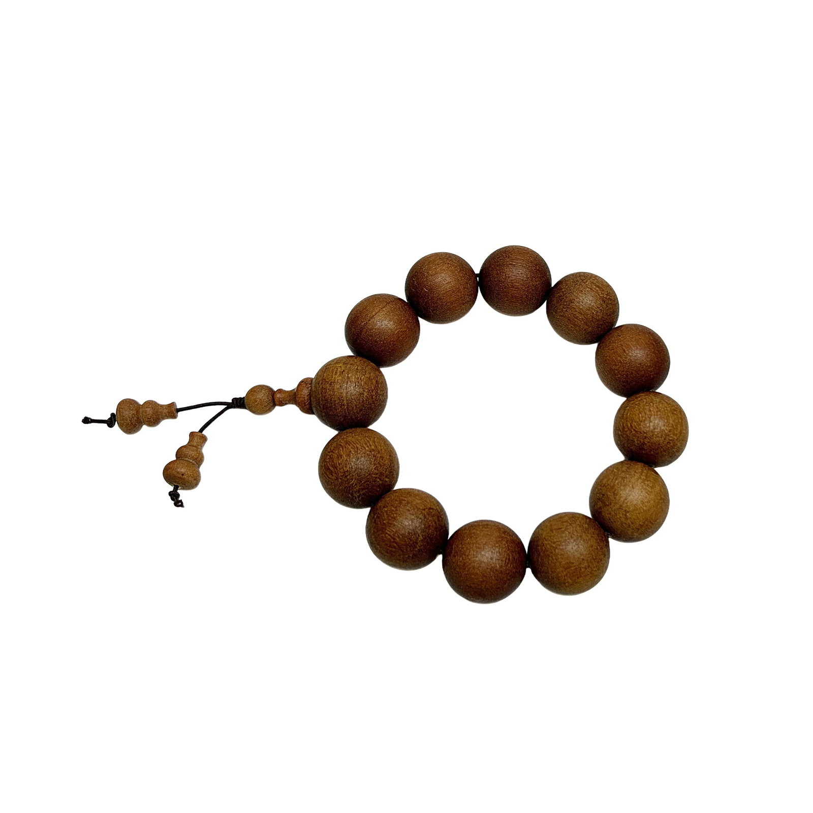 Chinese Brown Sandalwood Beads Hand Rosary Praying Bracelet - 4