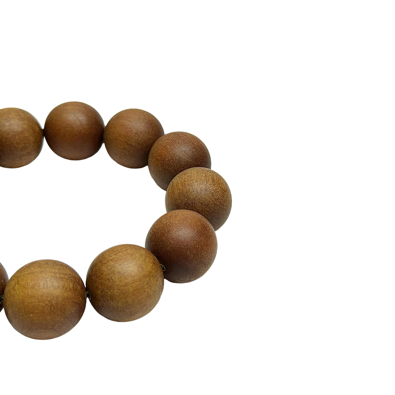 Chinese Brown Sandalwood Beads Hand Rosary Praying Bracelet - 5
