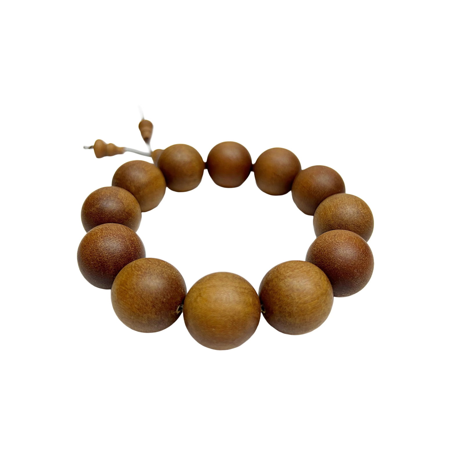 Chinese Brown Sandalwood Beads Hand Rosary Praying Bracelet - 6