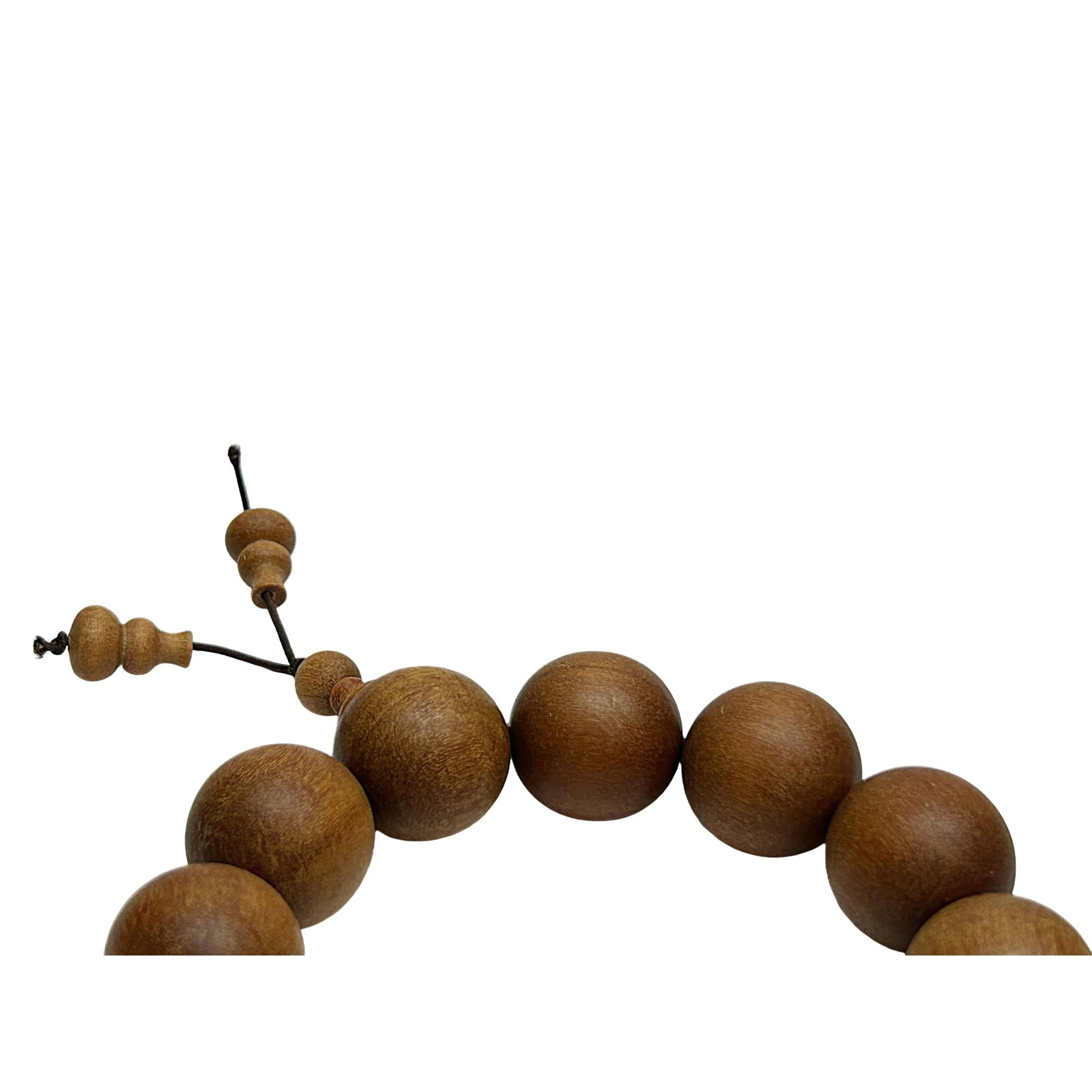 Chinese Brown Sandalwood Beads Hand Rosary Praying Bracelet - 7