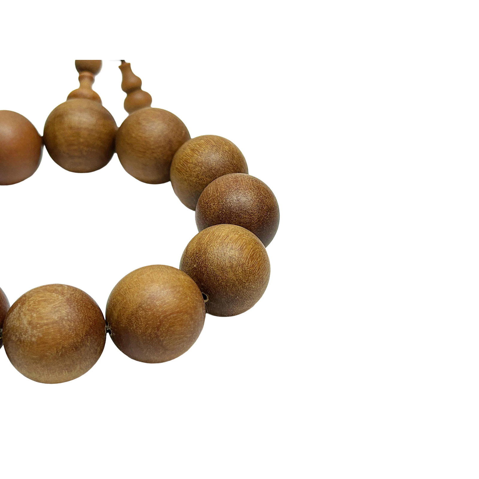 Chinese Brown Sandalwood Beads Hand Rosary Praying Bracelet - 8