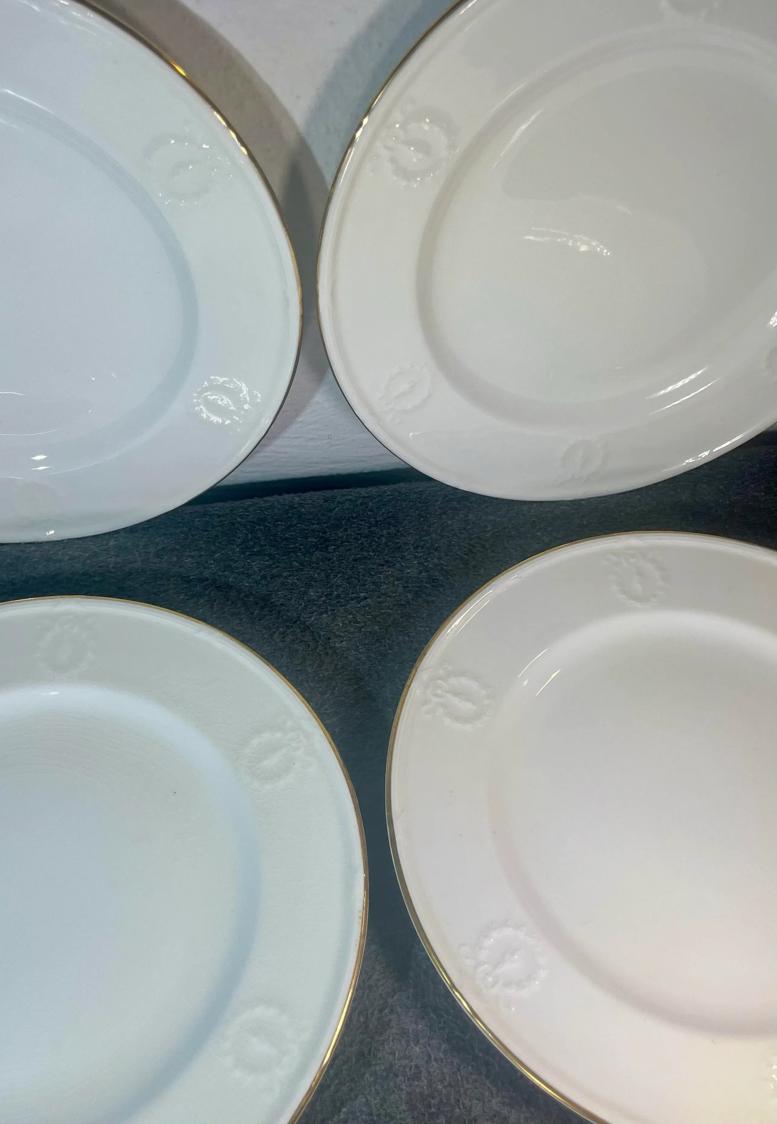 Early 20th Century 4pc-Antique Mintons (England) 10" Embossed Dinner Plates - 2