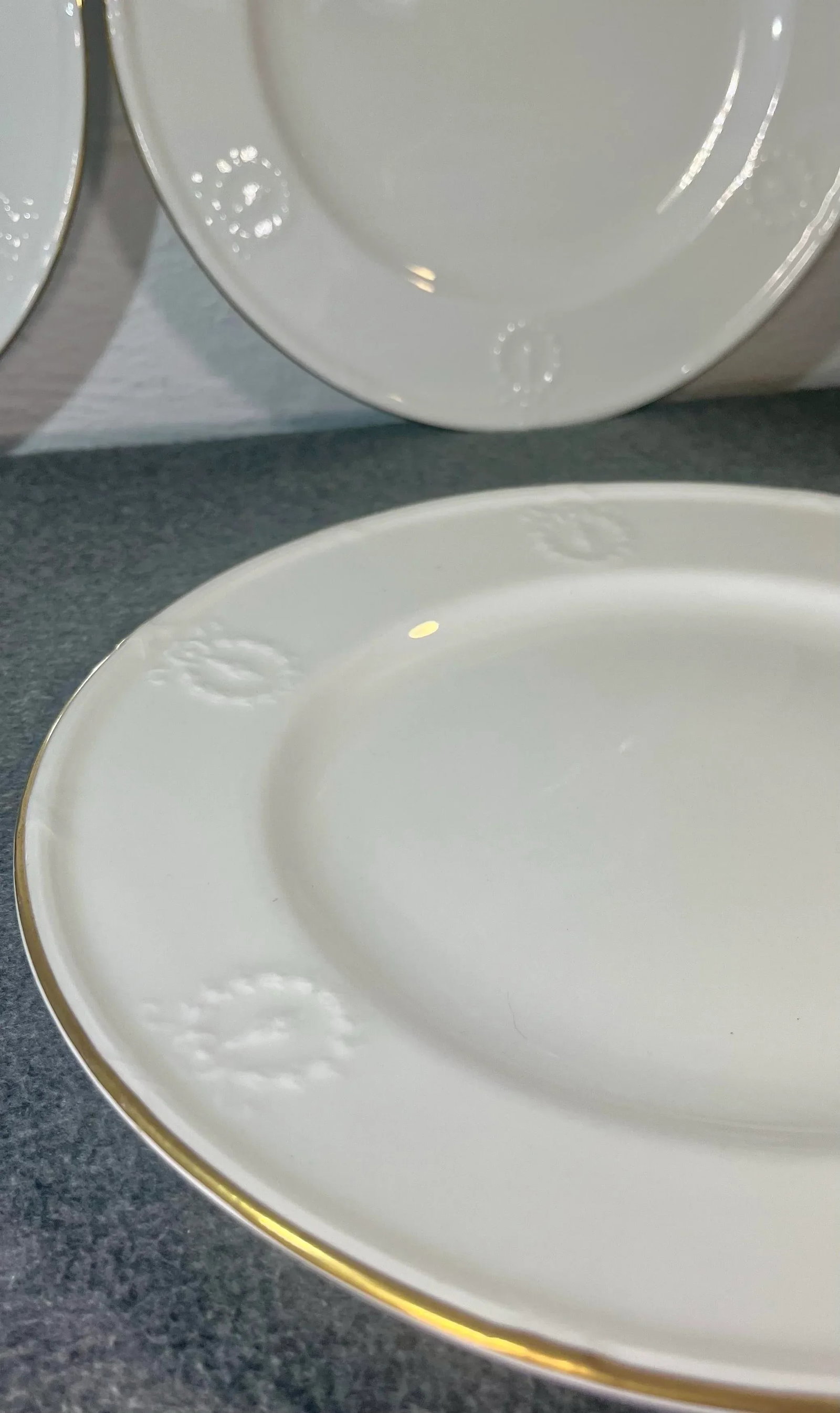 Early 20th Century 4pc-Antique Mintons (England) 10" Embossed Dinner Plates - 4