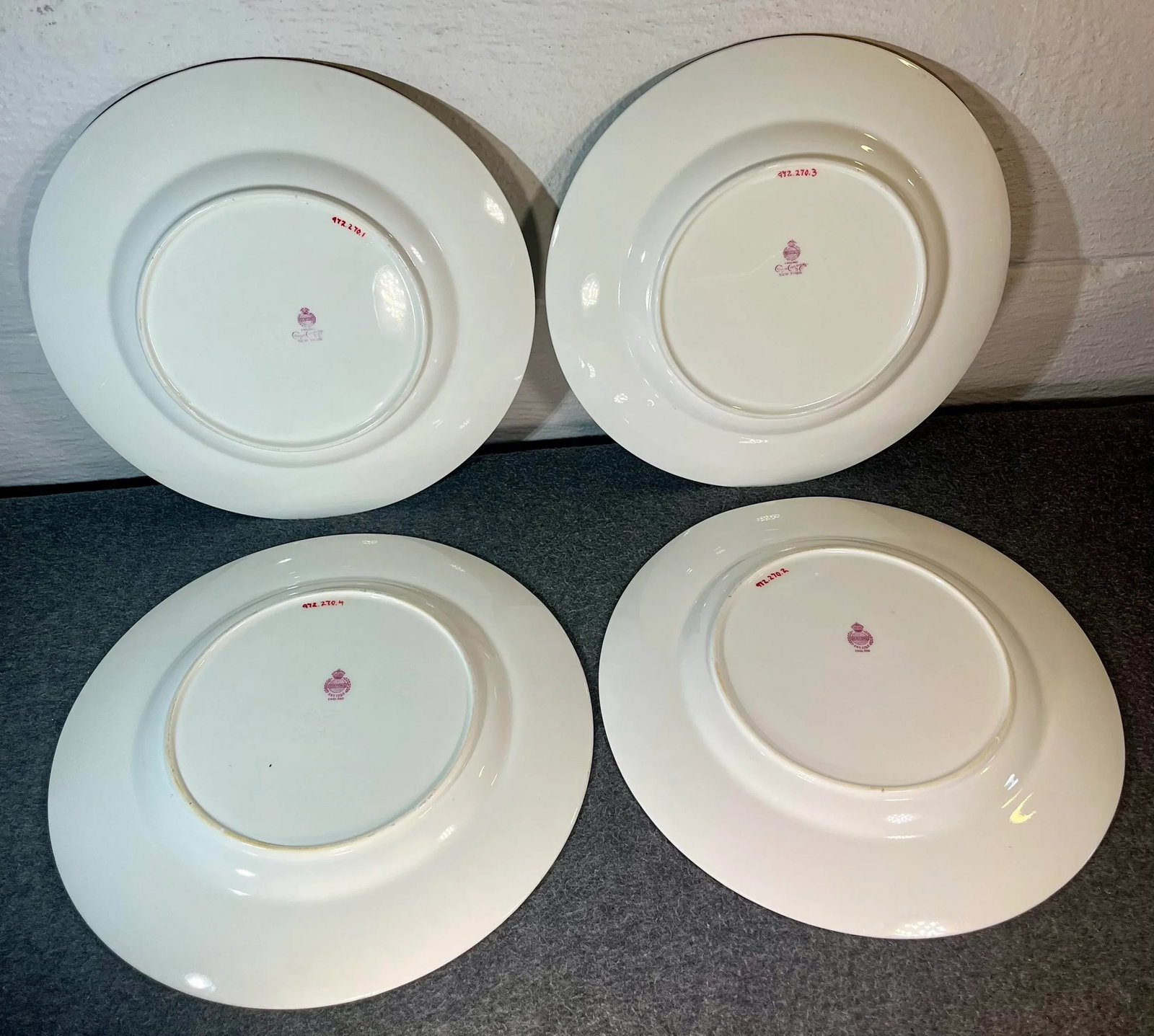 Early 20th Century 4pc-Antique Mintons (England) 10" Embossed Dinner Plates - 5