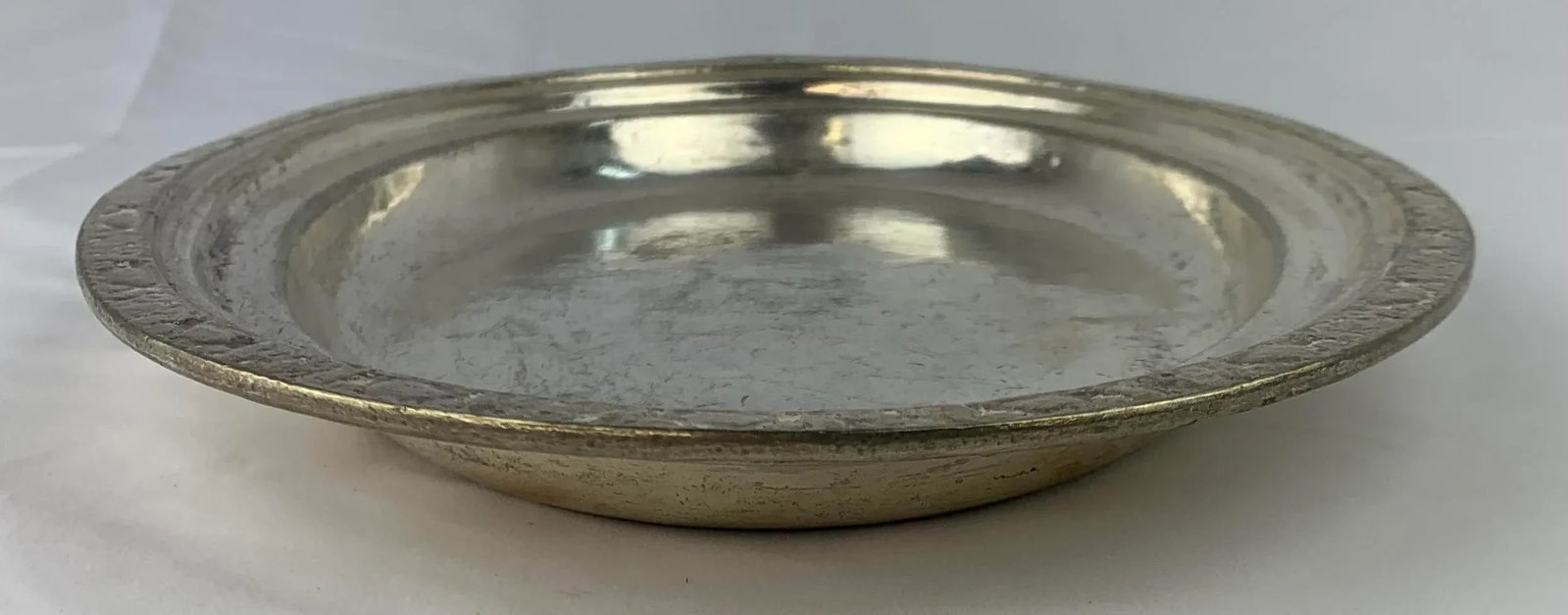 Vintage Waldorf Astoria Medium Hammered Silver Plate Serving Tray - 2