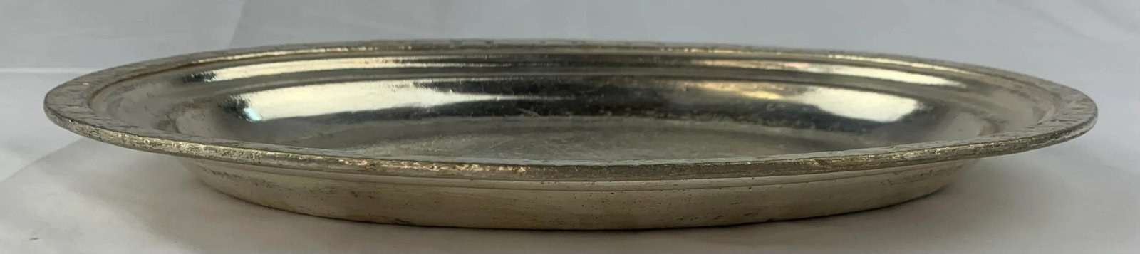 Vintage Waldorf Astoria Medium Hammered Silver Plate Serving Tray - 8