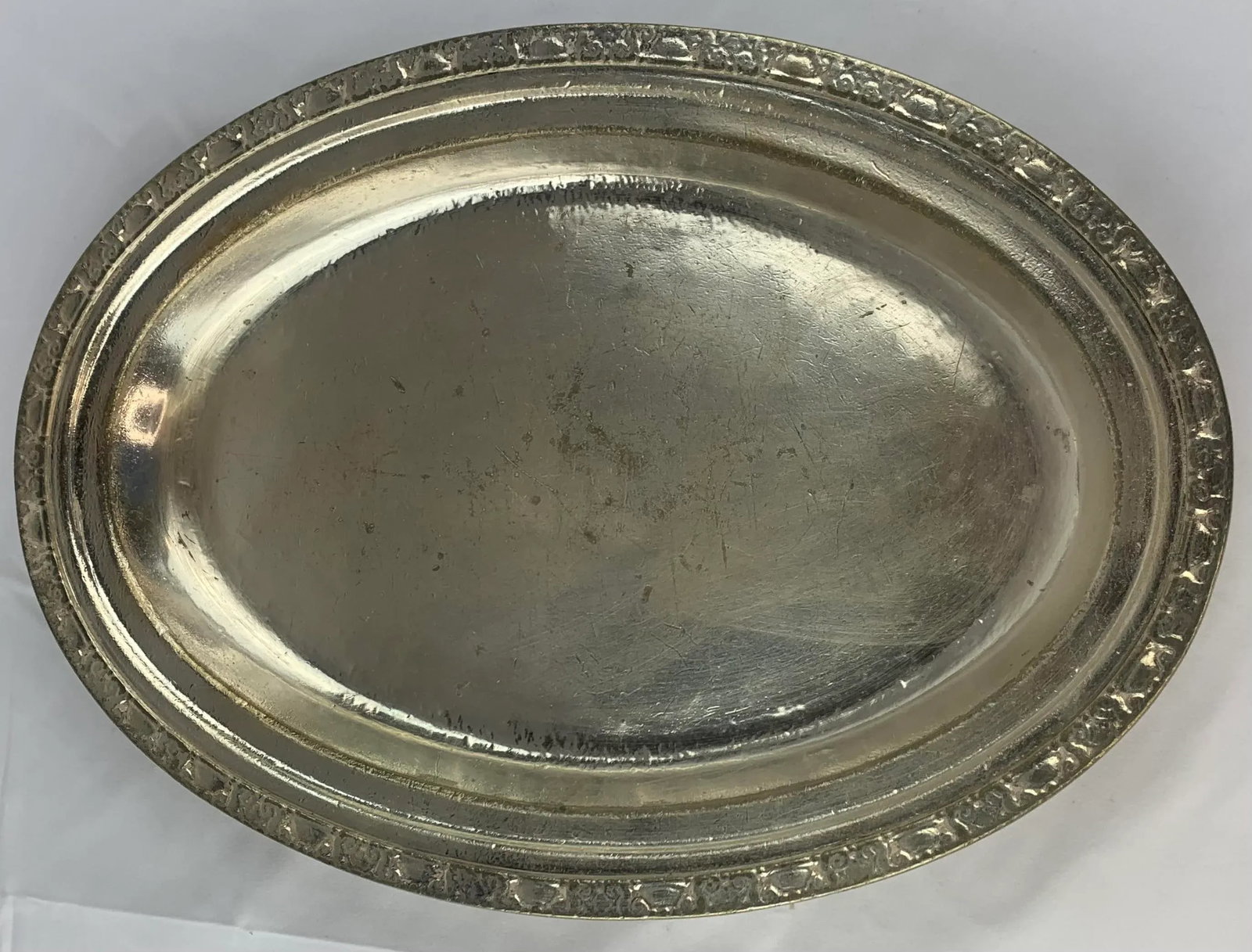 Waldorf Astoria Hammered Silver-Plated Large Serving Tray - 2