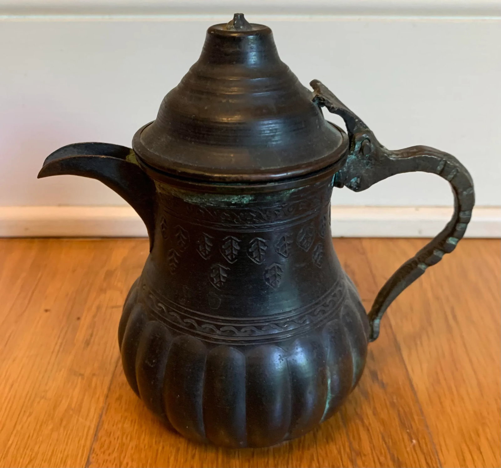 Antique Brass Turkish Teapot - 4