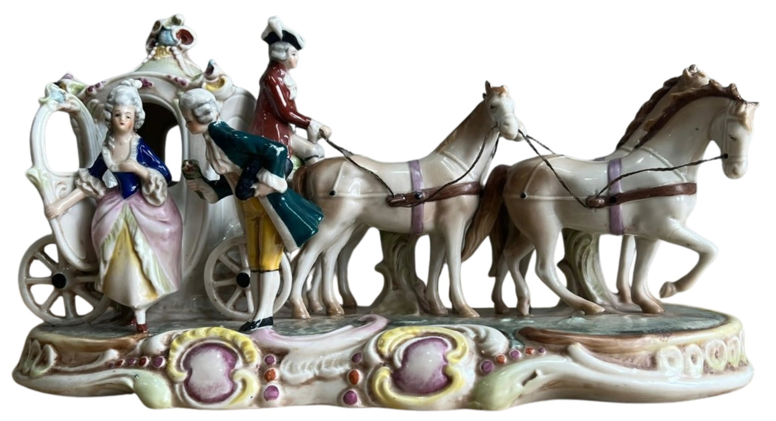 Antique Grafenthal Porcelain Couple and Horse and Carriage Figurine - 14