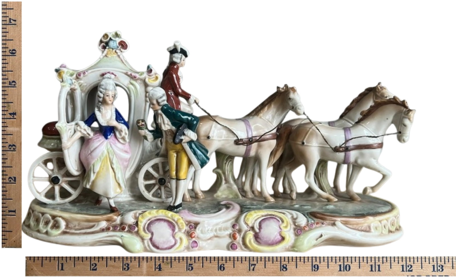 Antique Grafenthal Porcelain Couple and Horse and Carriage Figurine - 17