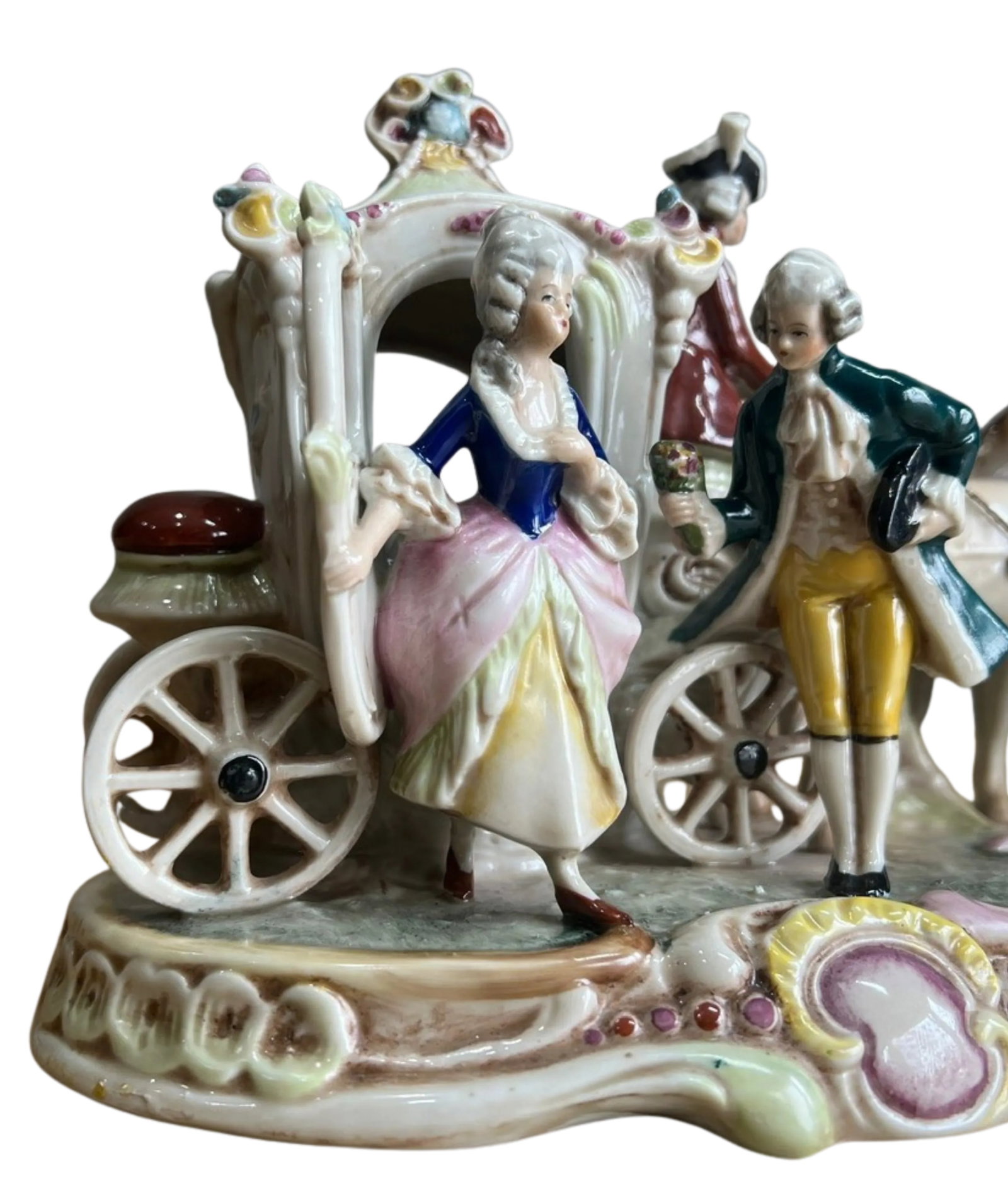 Antique Grafenthal Porcelain Couple and Horse and Carriage Figurine - 2