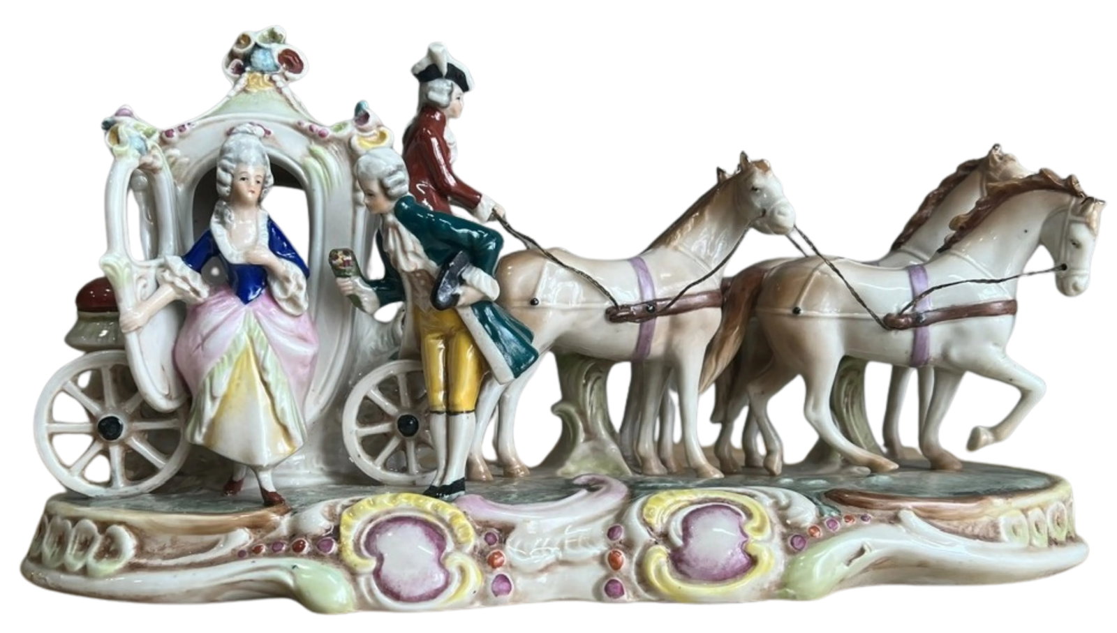 Antique Grafenthal Porcelain Couple and Horse and Carriage Figurine - 4