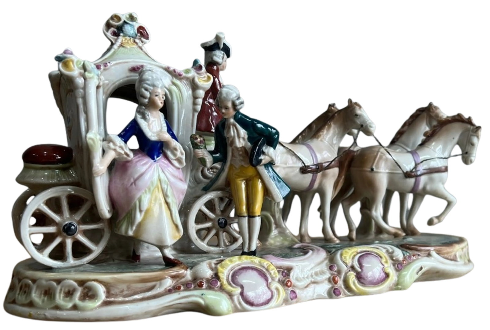 Antique Grafenthal Porcelain Couple and Horse and Carriage Figurine - 9