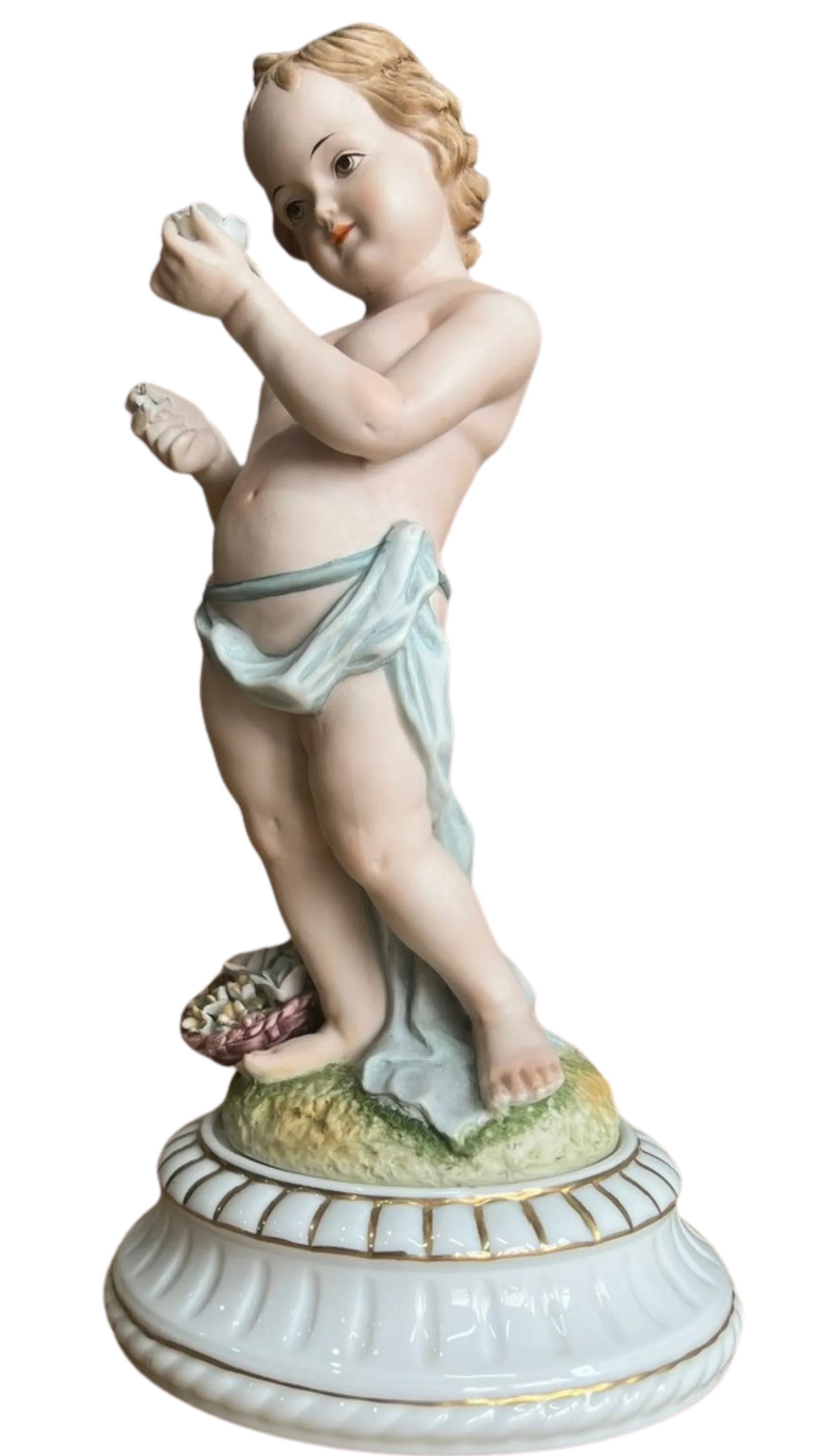 Mid-Century Dresden Bisque Cherubs and Young Child - A Set - 10