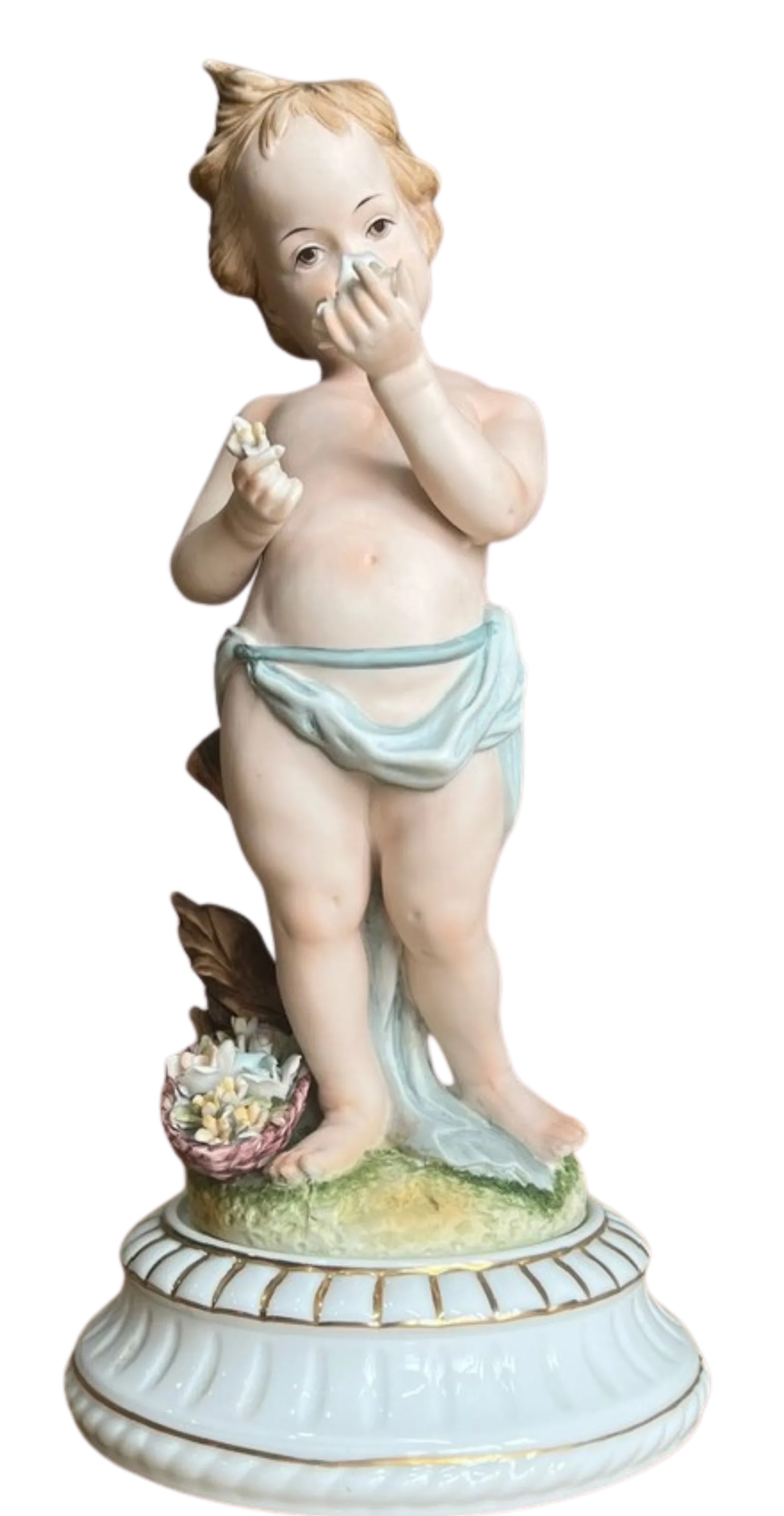 Mid-Century Dresden Bisque Cherubs and Young Child - A Set - 11