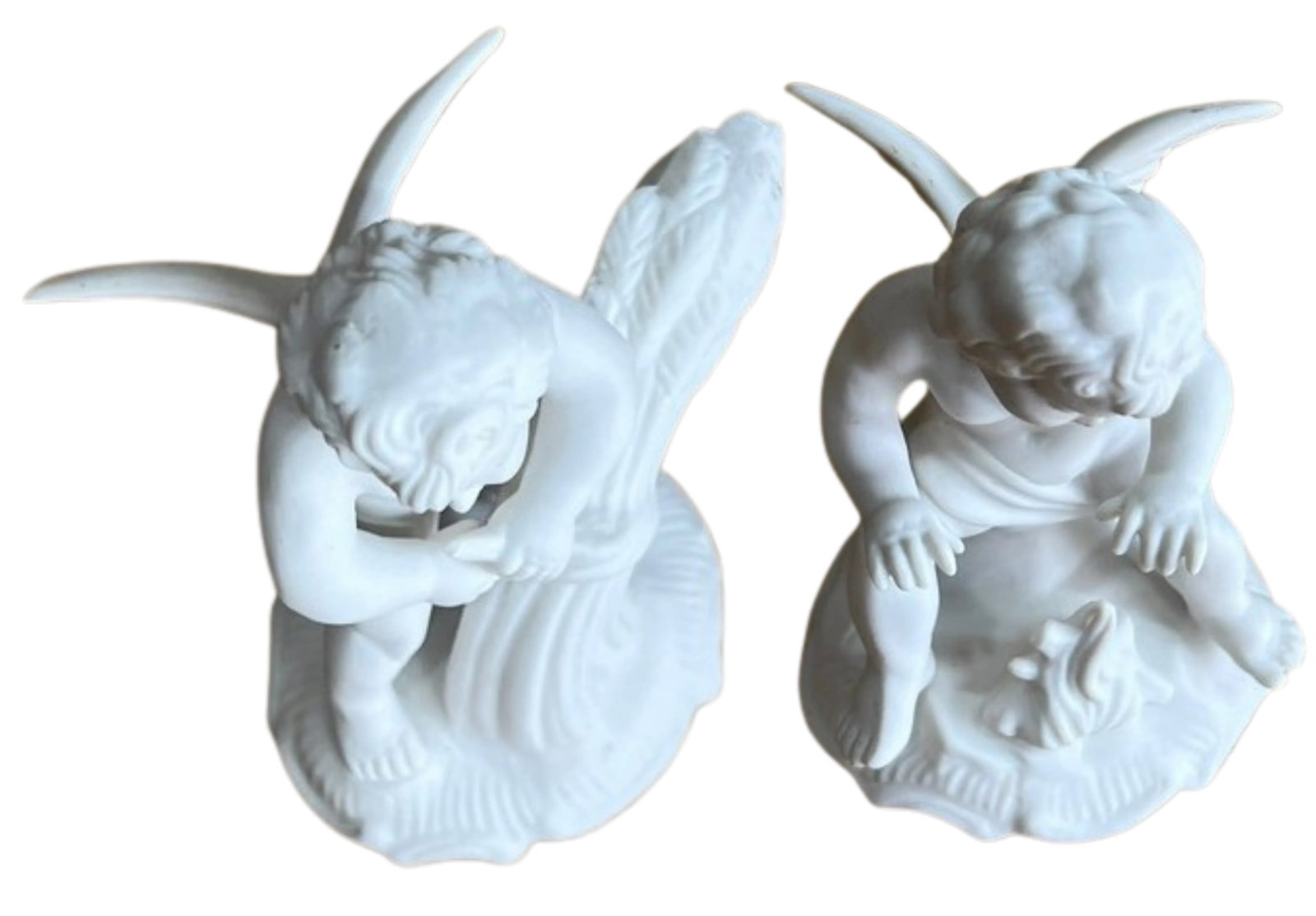 Mid-Century Dresden Bisque Cherubs and Young Child - A Set - 17