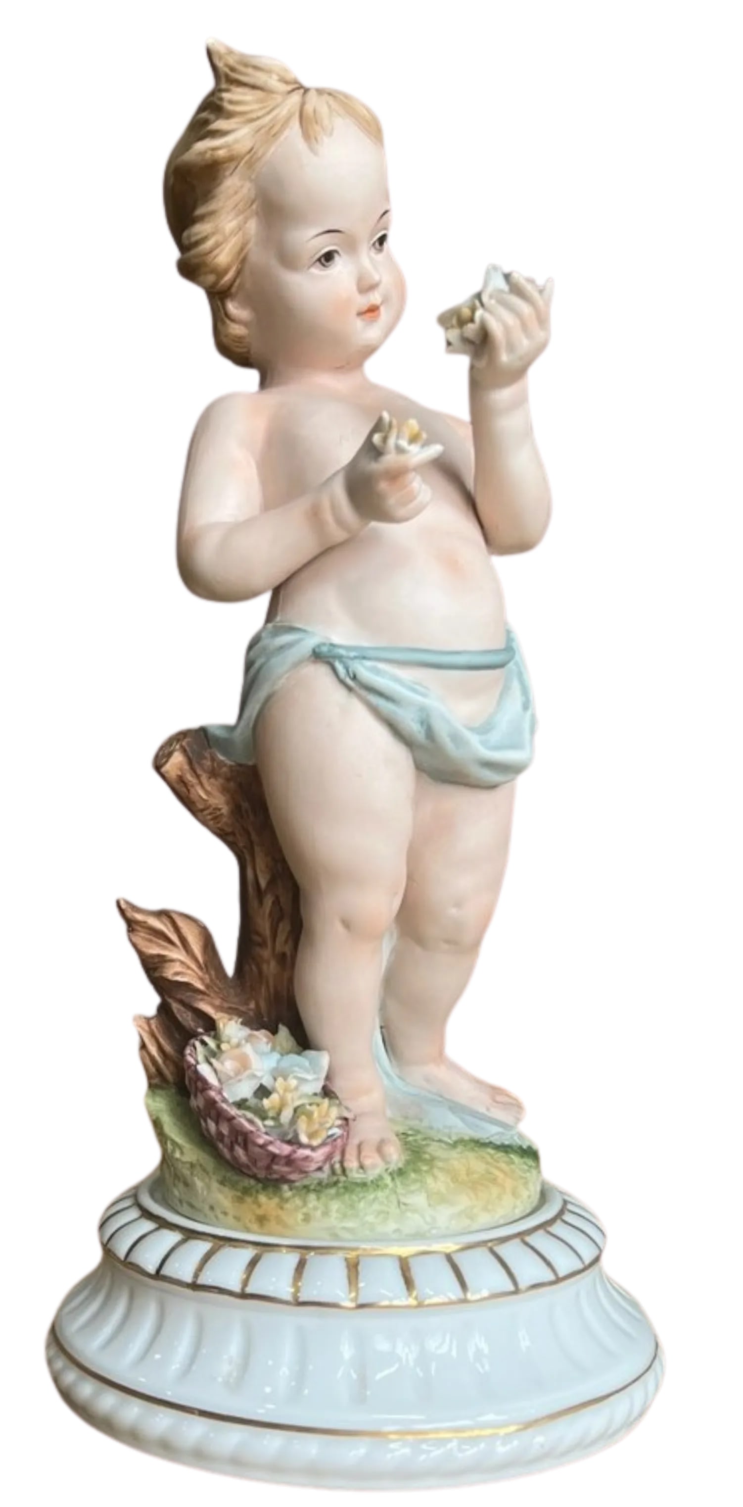 Mid-Century Dresden Bisque Cherubs and Young Child - A Set - 3