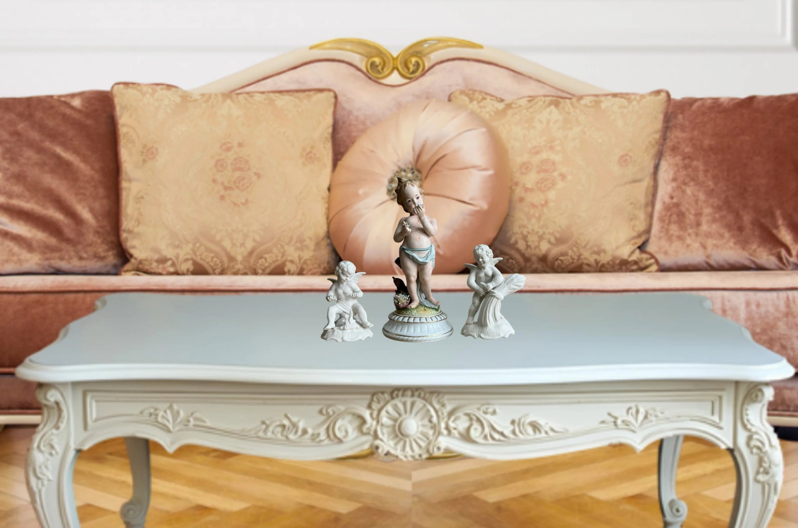 Mid-Century Dresden Bisque Cherubs and Young Child - A Set - 8