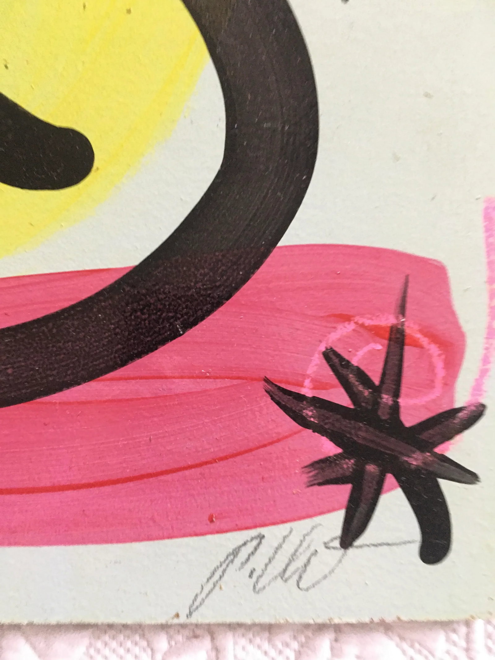 1980s Mirovian Style Abstract Painting by Peter Keil - 3