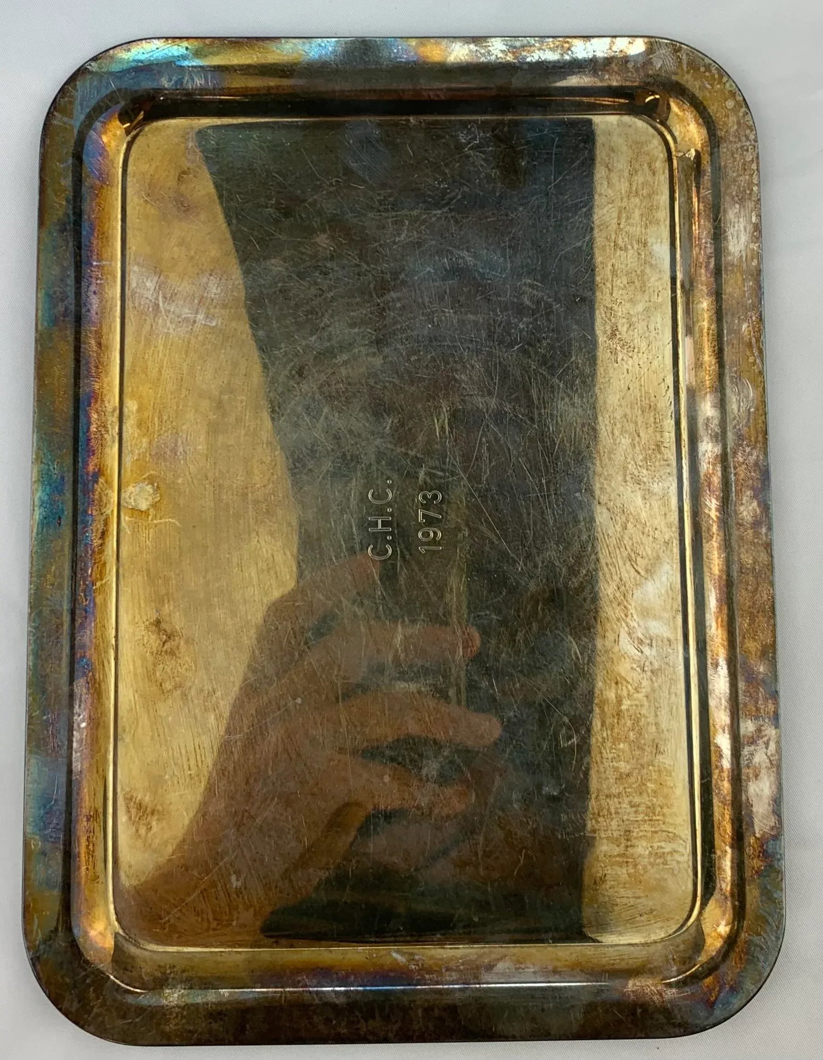 20th Century Silverplated Small Serving Tray - 8