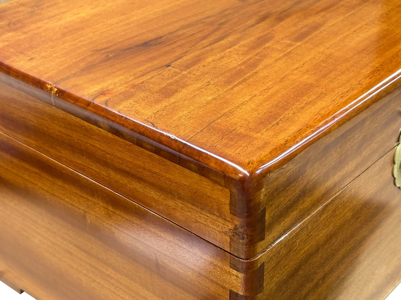 Chinese Medium Brown Rectangular Camphor Wood Storage Box Chest - 6