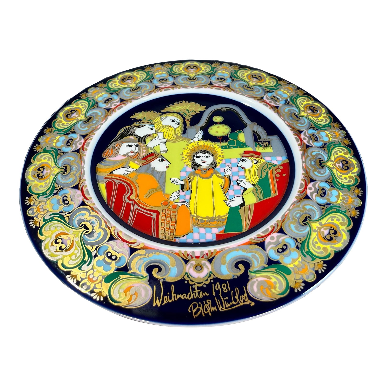 Bjorn Wiinblad Christmas Plate (1981) by Rosenthal (1 of 7)