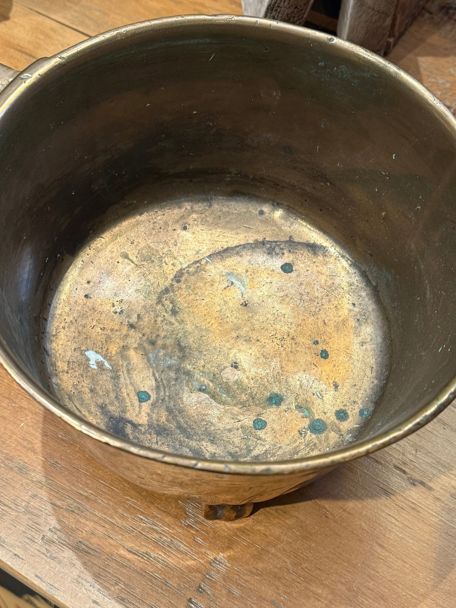 Antique 17th Century English Bronze Tripod Skillet / Apothecary Pan - 11