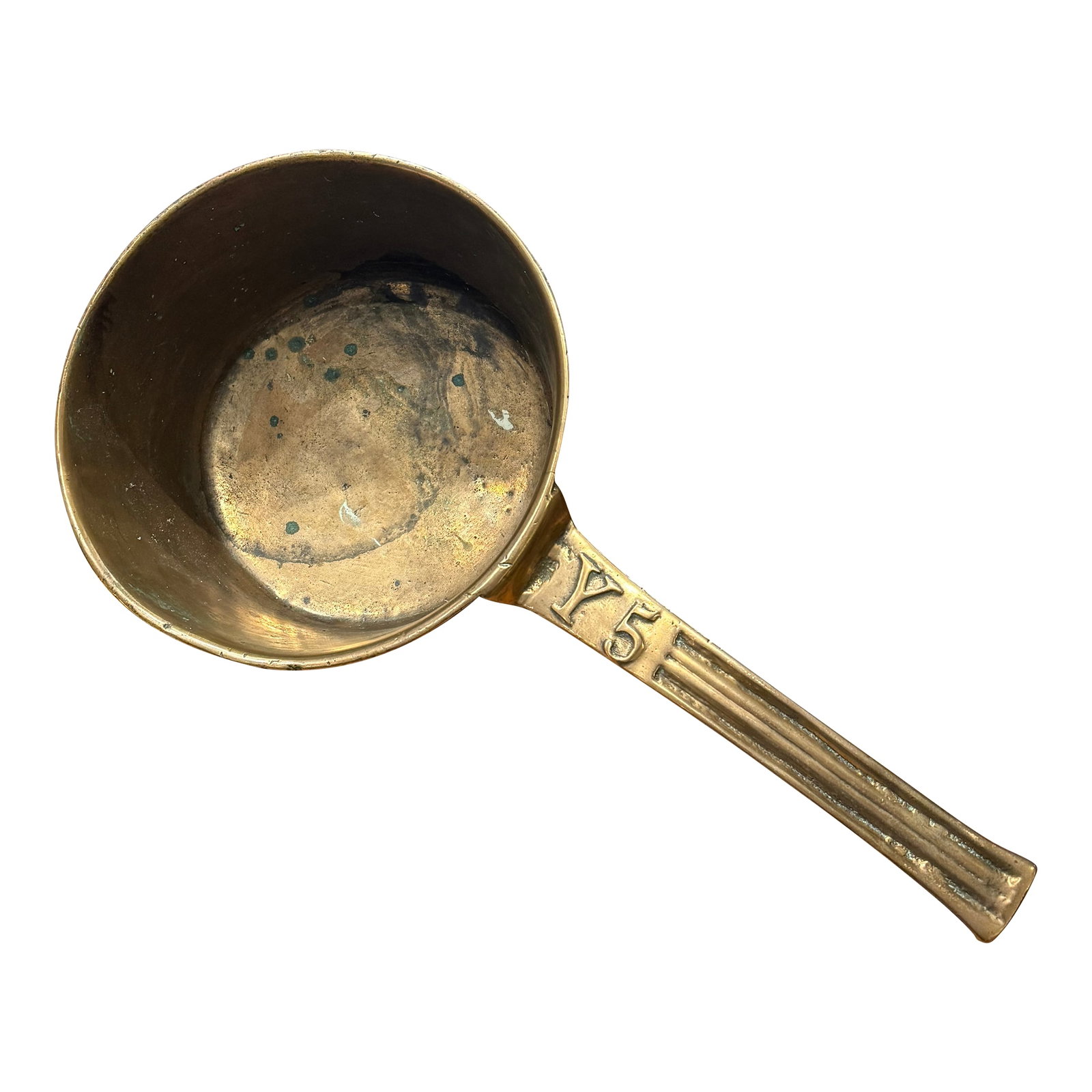 Antique 17th Century English Bronze Tripod Skillet / Apothecary Pan: A rare 17th century English bronze tripod skillet, also known as an apothecary pan, featuring the classic three-legged form and beautifully cast construction associated with early domestic and