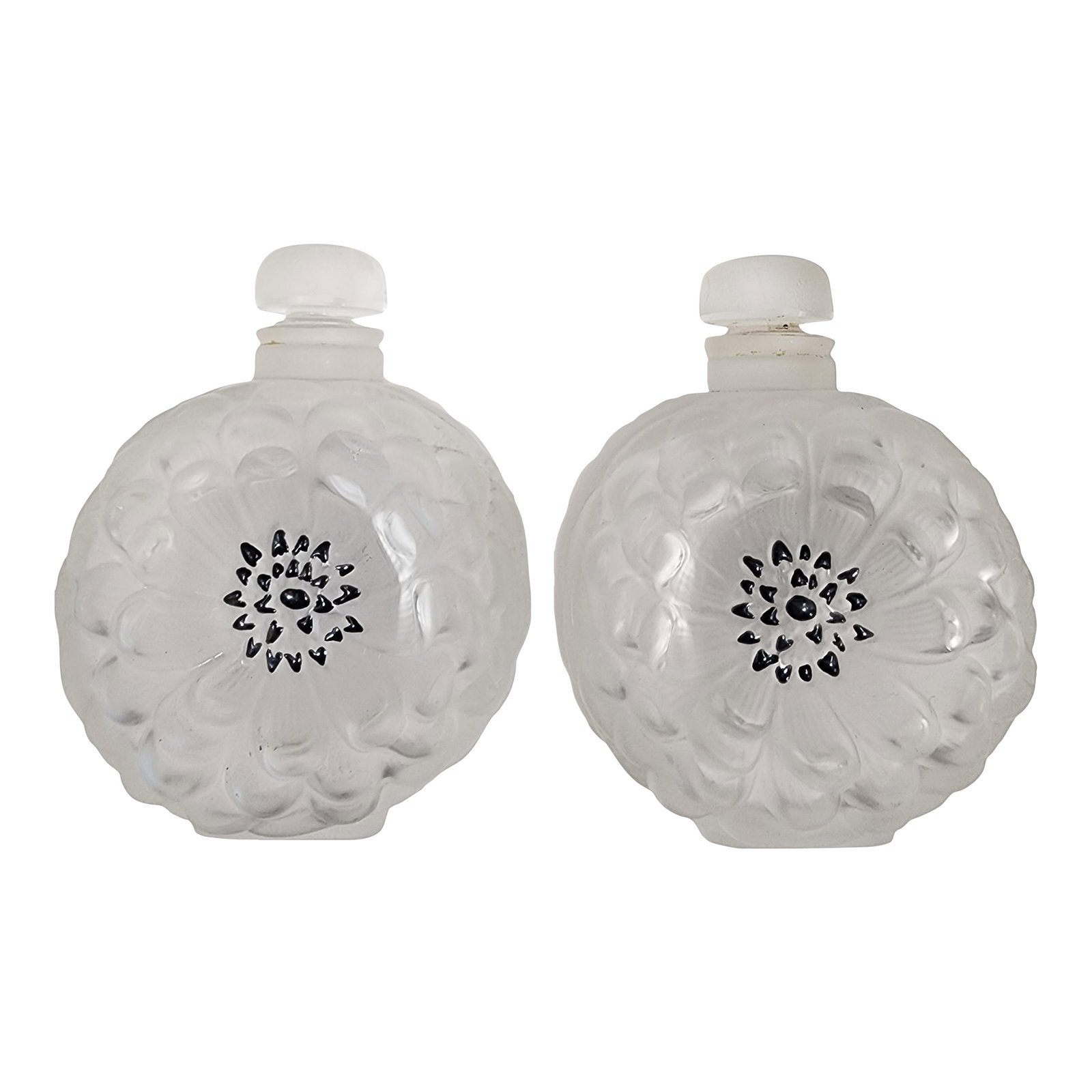 1900s 2 Lalique Dahlia Perfume Bottles (1 of 9)