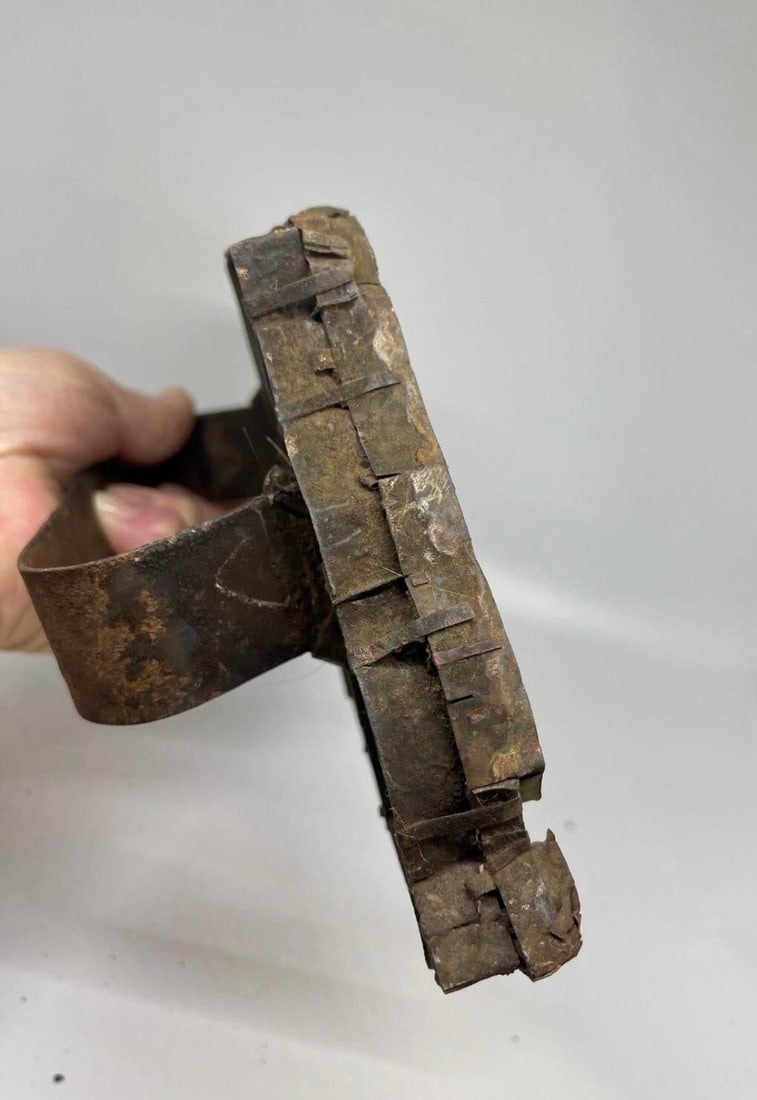 Antique Indonesian Copper Batik Textile Stamp. Ancient Textile Pattern Stamp - 3