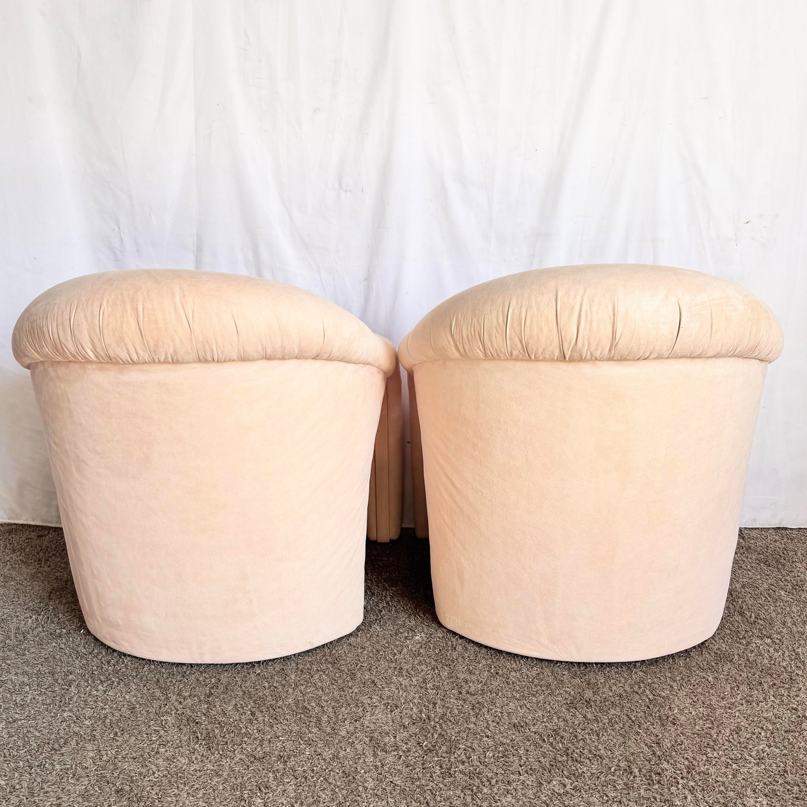 Postmodern Sculpted Pink Lounge Chairs - A Pair - 5