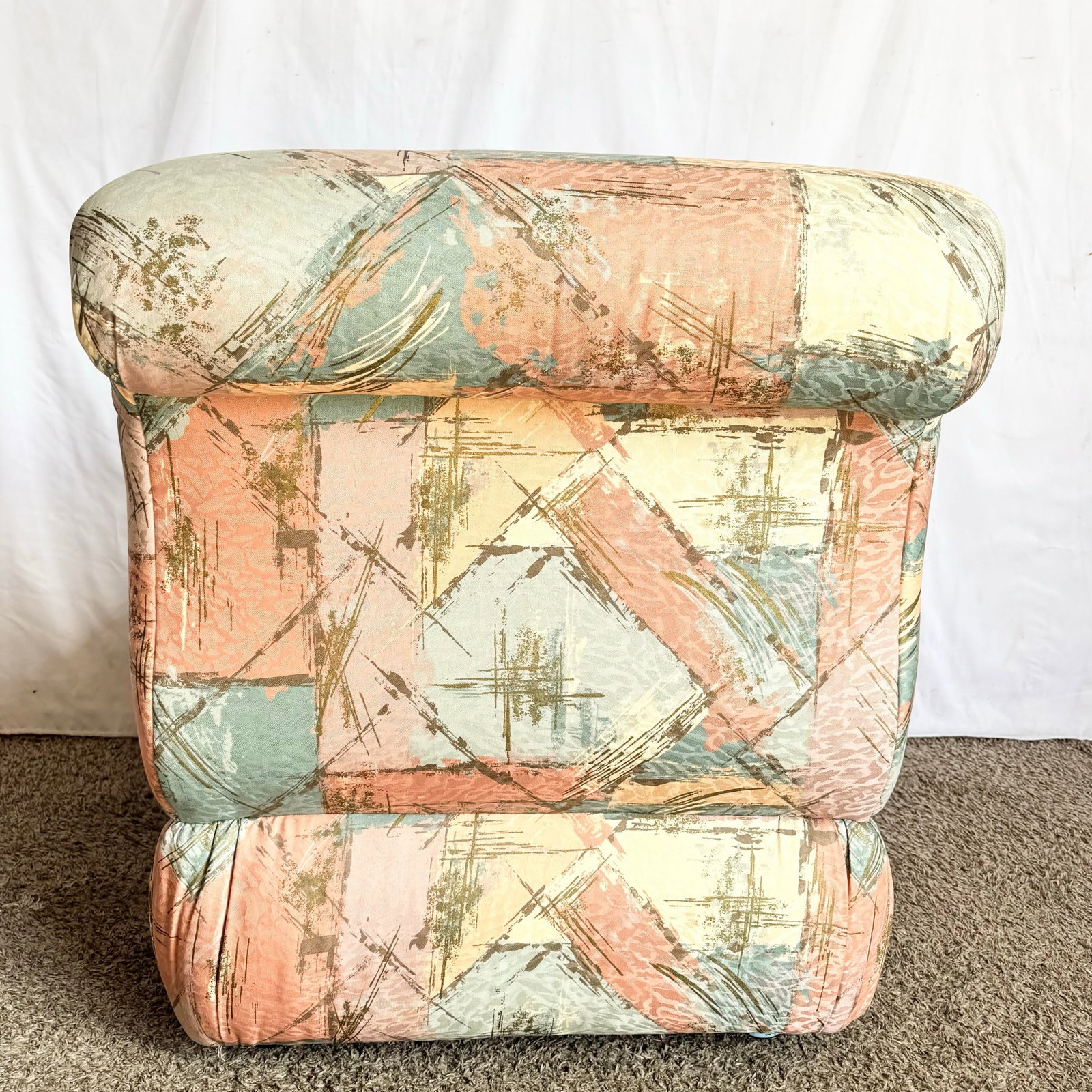 Postmodern Sculpted Upholstered Flared Lounge Chairs - 2