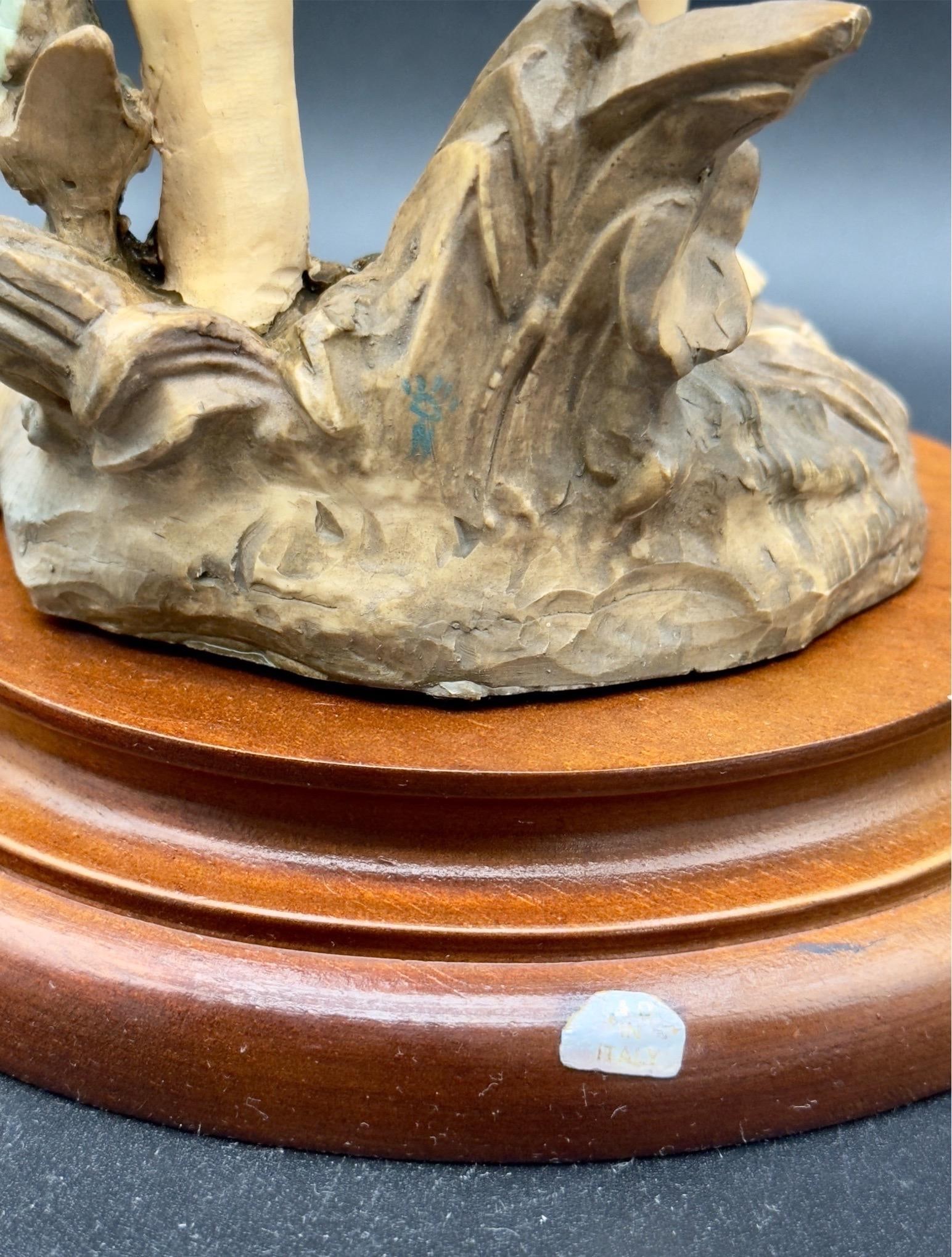 Vintage Capodimonte Chalkware Young Lady Figurine, 17.5" H - 6