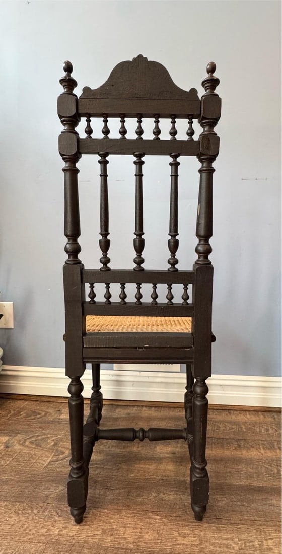 Antique French Renaissance Brittany Caine Chair - 12