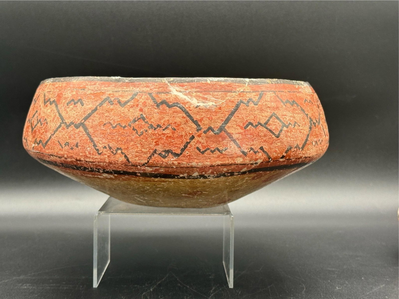 Peruvian Shapido Conido Style Polychrome Red Clay Pottery Vessel - 3