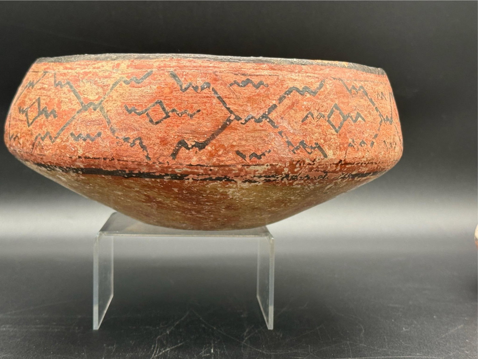Peruvian Shapido Conido Style Polychrome Red Clay Pottery Vessel - 9