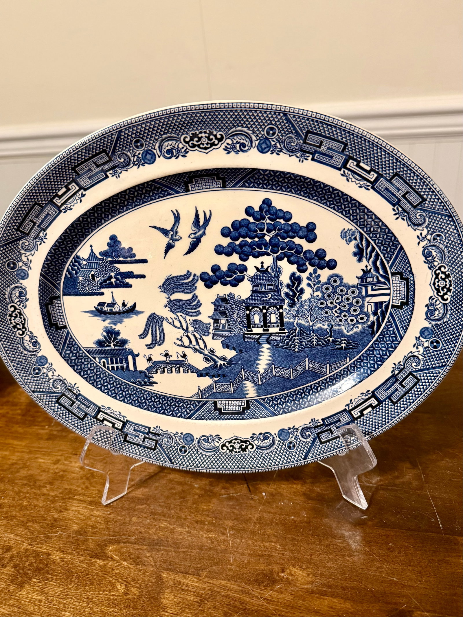 Blue Willow Serving Platter by Johnson Bros. - 12