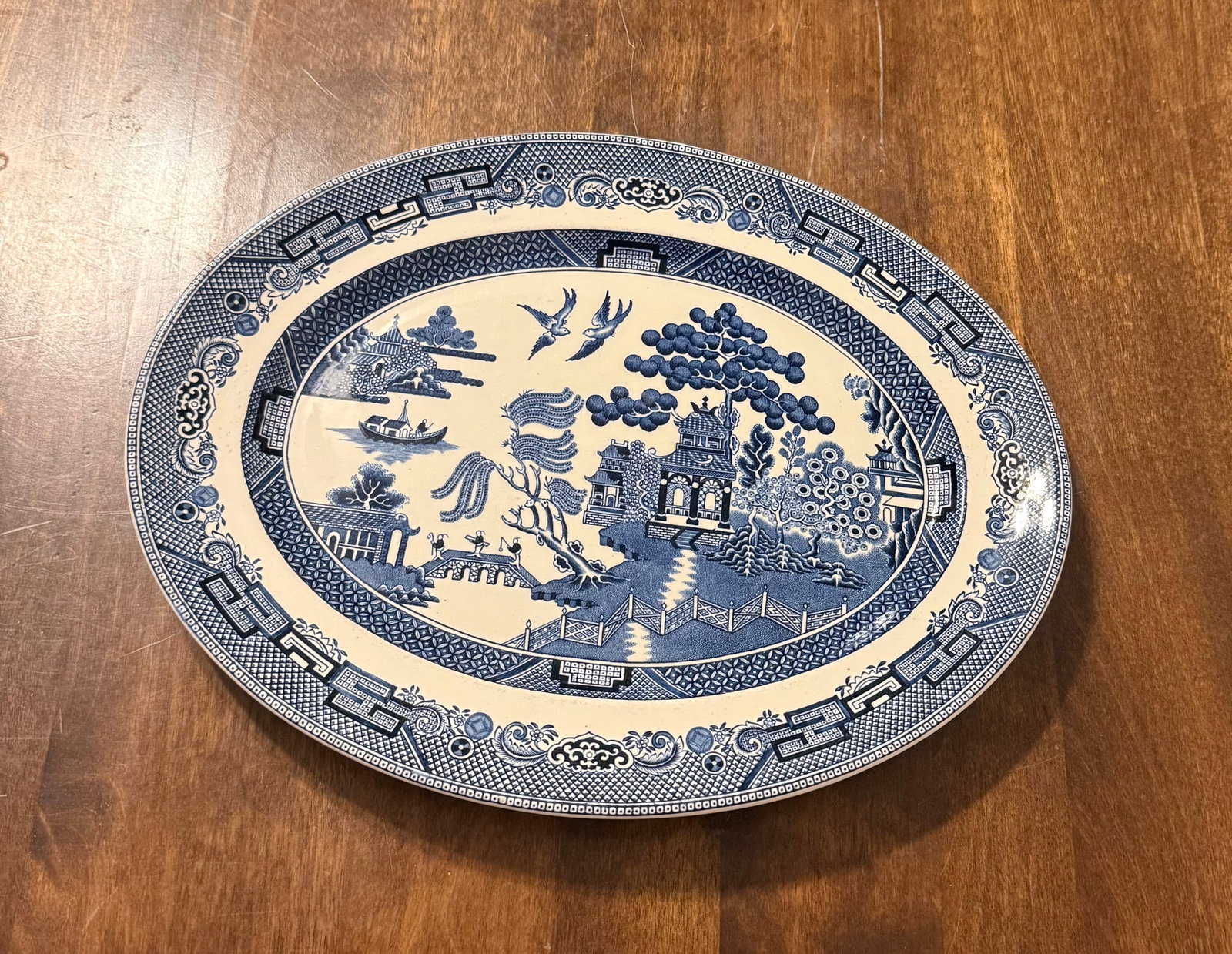 Blue Willow Serving Platter by Johnson Bros. - 3