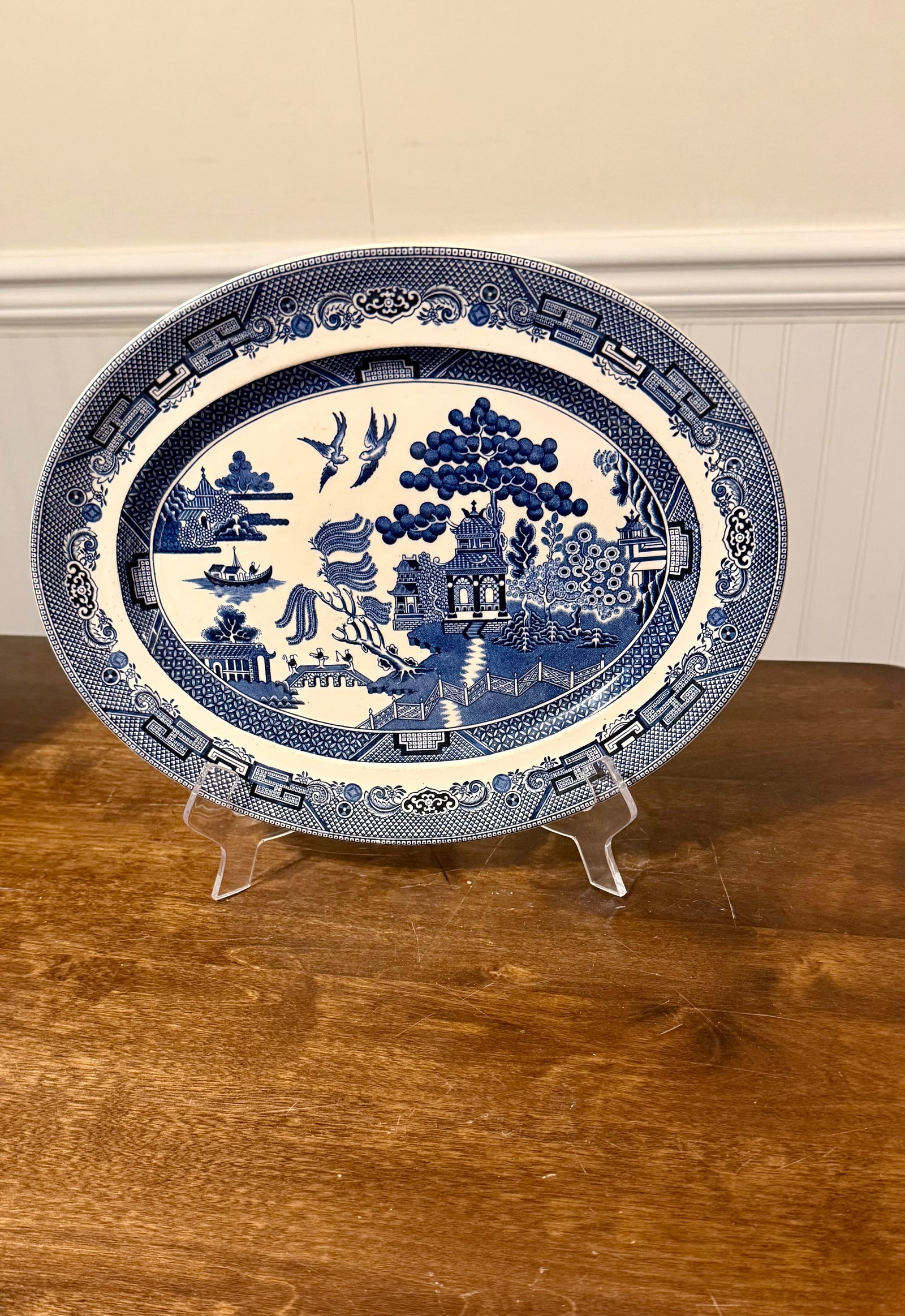 Blue Willow Serving Platter by Johnson Bros. - 4