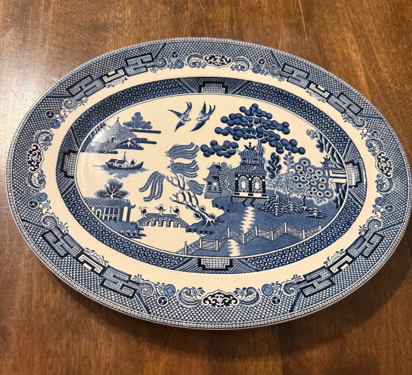 Blue Willow Serving Platter by Johnson Bros. - 7