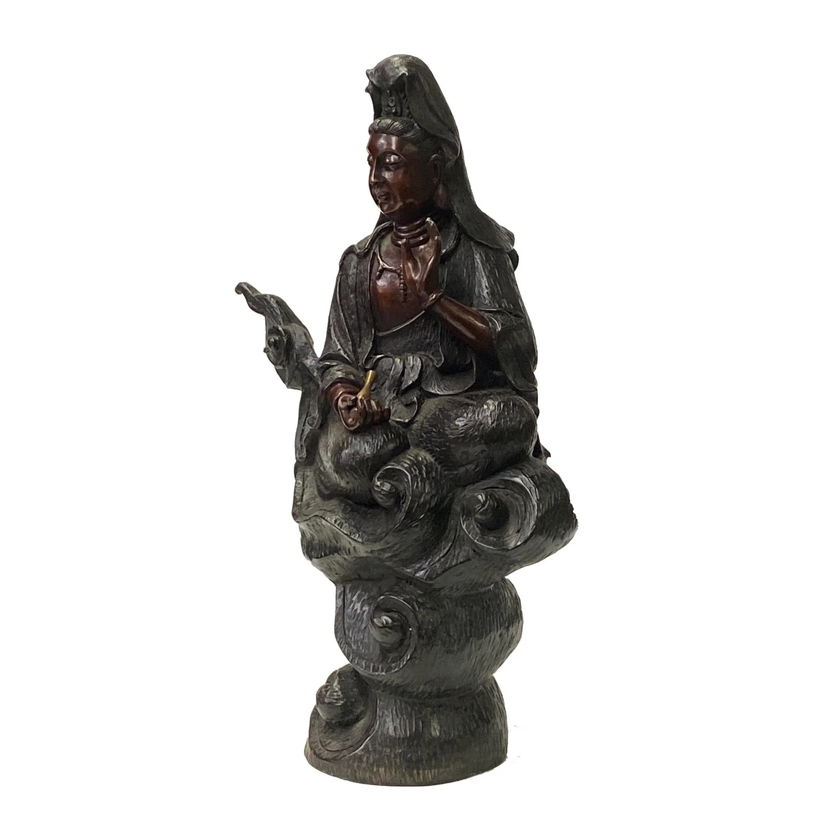 Fine Bronze Metal Tara Bodhisattva Kwan Yin Avalokite?vara Buddha Statue - 5