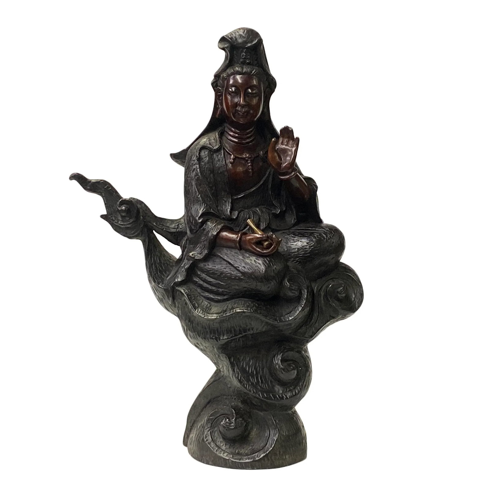 Fine Bronze Metal Tara Bodhisattva Kwan Yin Avalokite?vara Buddha Statue - 8