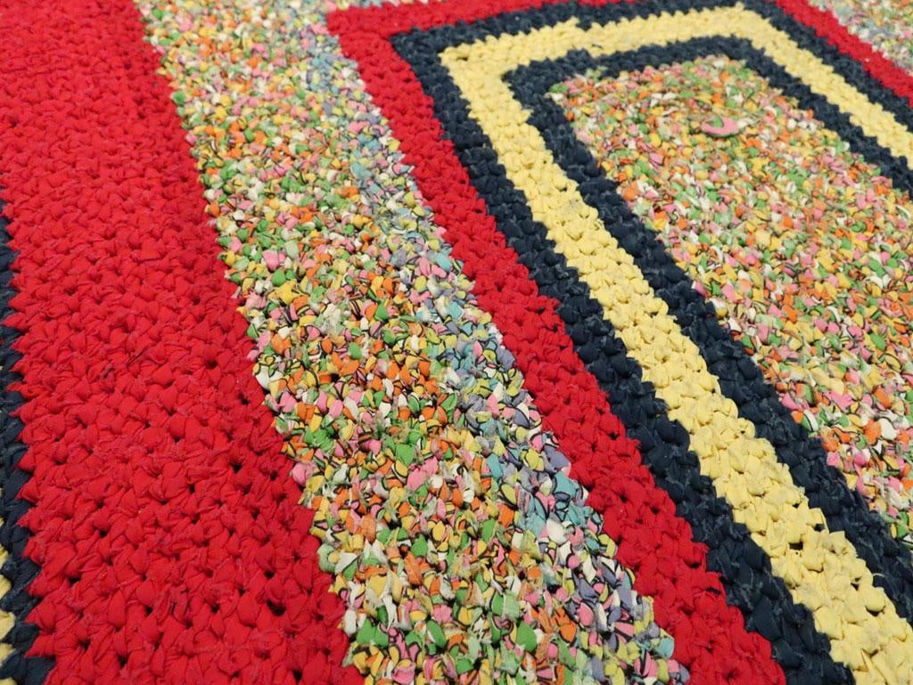Galerie Shabab Collection Mid-20th Century Handmade American Rag Throw Rug - 6