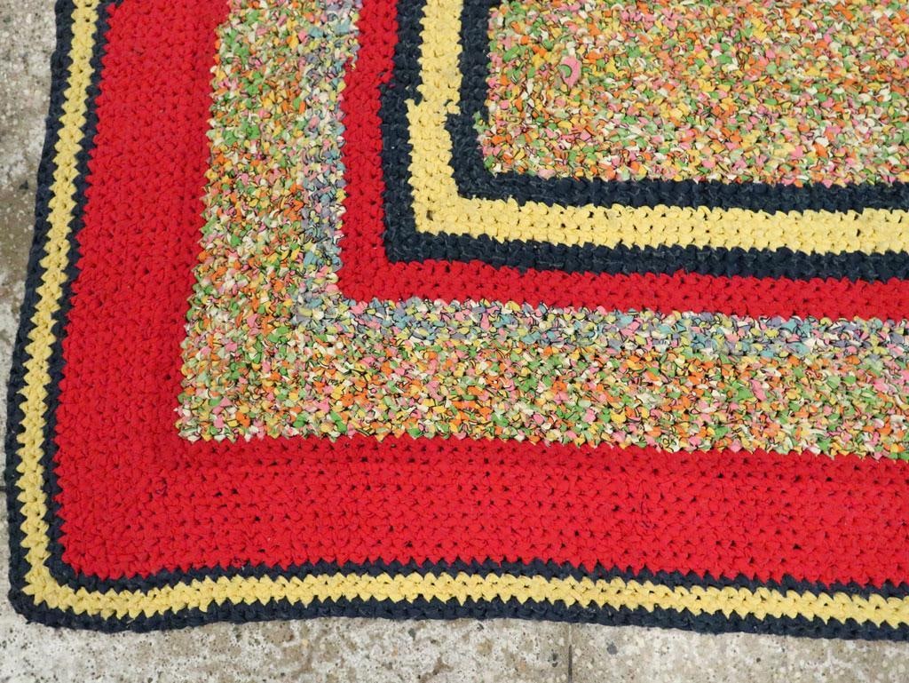 Galerie Shabab Collection Mid-20th Century Handmade American Rag Throw Rug - 8