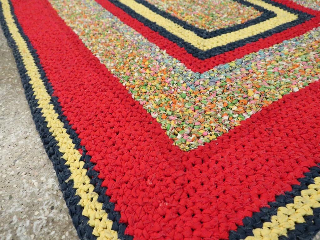 Galerie Shabab Collection Mid-20th Century Handmade American Rag Throw Rug - 9
