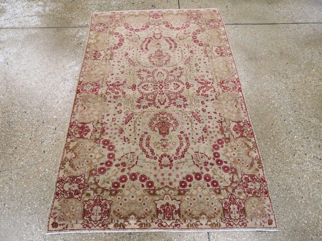 Galerie Shabab Collection Early 20th Century Persian Lavar Kerman Throw Rug - 2